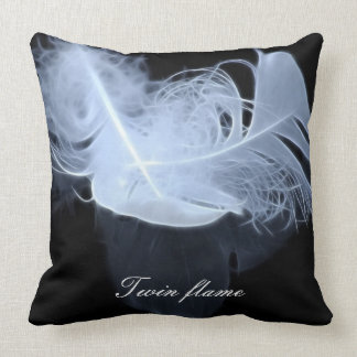 Twin flame feathers and reflection cushion