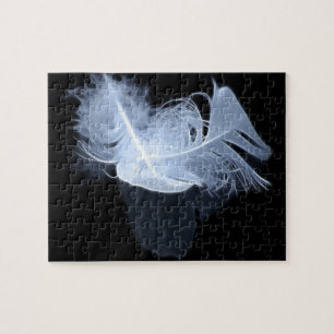 Twin flame feathers and reflection jigsaw puzzle