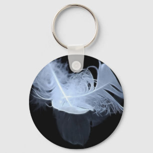 Twin flame feathers and reflection key ring