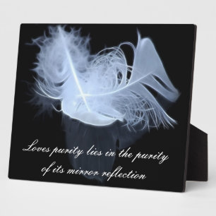 Twin flame feathers and reflection plaque