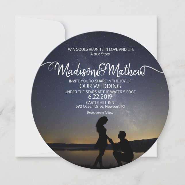 Twin Flame Wedding Invitation (Front)