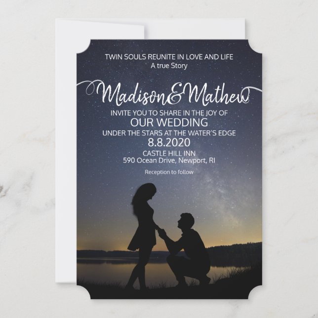 Twin Flame Wedding Invitation (Front)