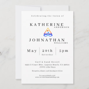 Twin Flame Wedding Theme- Invitation