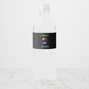 Twin Flame Wedding- Water Bottle Label