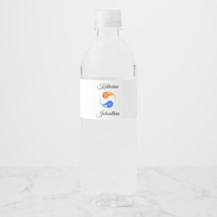 Twin Flame Wedding- Water Bottle Label