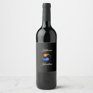 Twin Flame Wedding- Wine Label