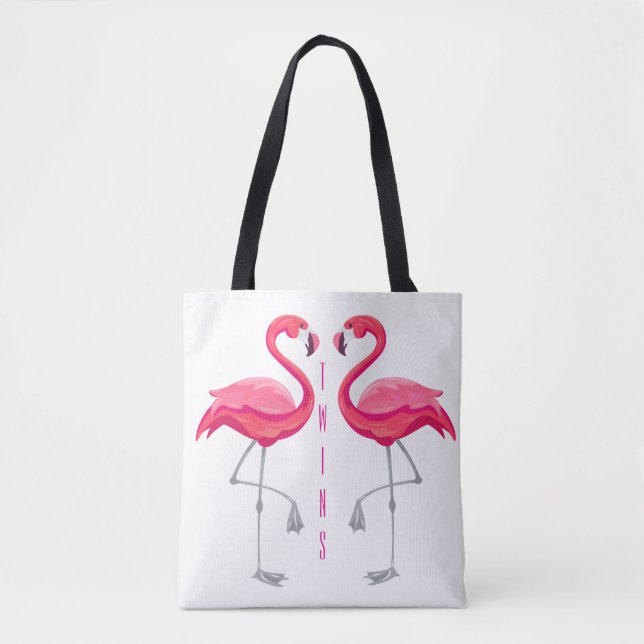 Twin Flamingos  Tote Bag (Front)