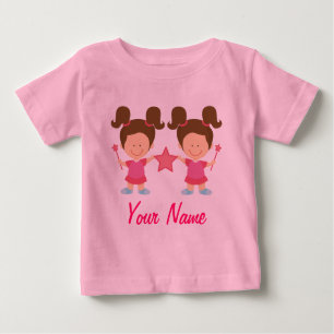 Twin Girl Personalised Gift Baby T-Shirt