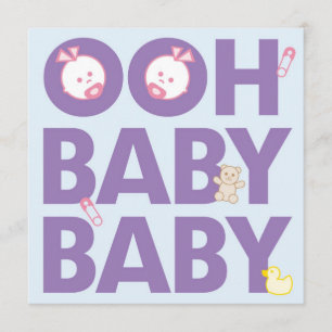 Twin Girls Baby Shower Invitation