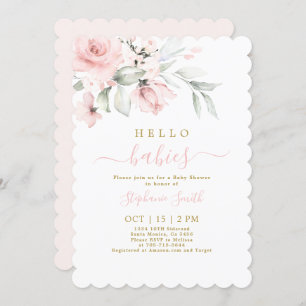 Twin Girls Baby Shower Invitation