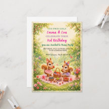 Twin girls birthday celebration