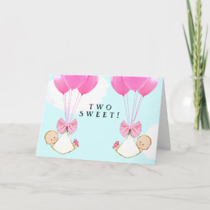 Twin Girls Card