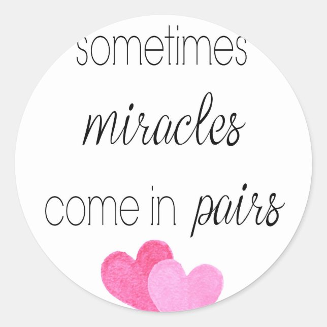 Twin Girls Classic Round Sticker (Front)