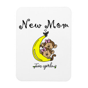Twin Girls New Mum Gifts Magnet