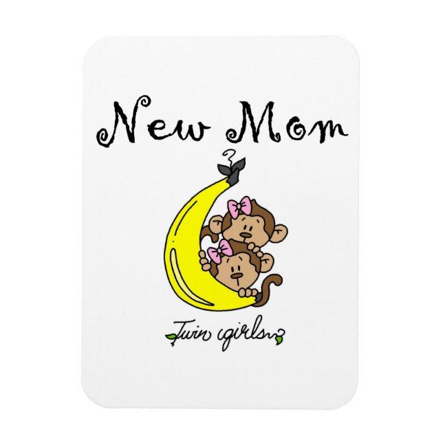 Twin Girls New Mum Gifts Magnet (Vertical)