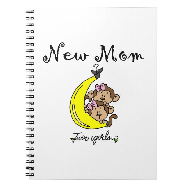 Twin Girls New Mum Gifts Notebook (Front)