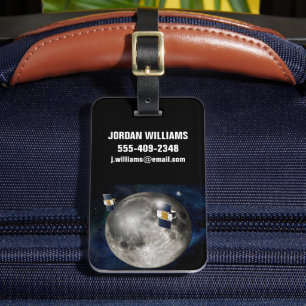 Twin Grail Spacecraft Orbiting The Moon. Luggage Tag