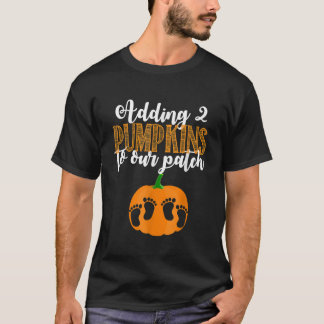 Twin Halloween Pregnancy Shirt for Twins Pumpkin P