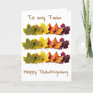 TWIN-HAPPY THANKSGIVNG-THANKFUL FOR YOU HOLIDAY CARD