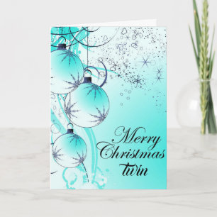 **TWIN HUMOR** and CHRISTMAS WISHES Card