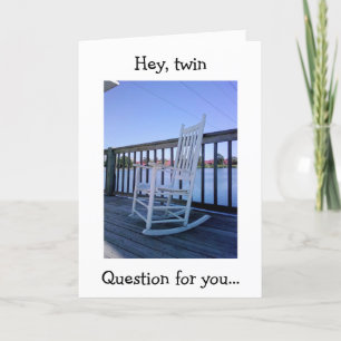 TWIN HUMOR - BIRTHDAY ROCK OR ROCK AND ROLL? CARD