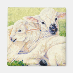 Twin Lambs - Sheep Magnet