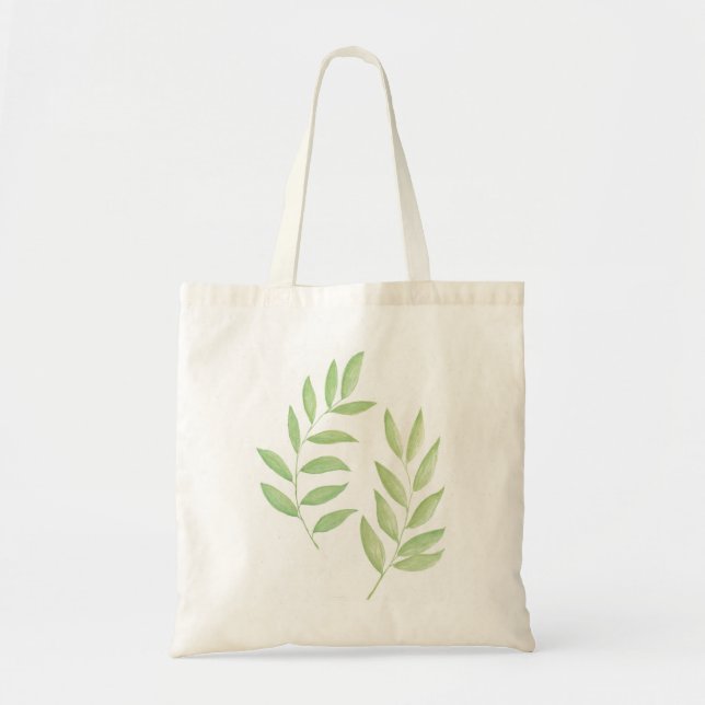 Twin Leaf Branches Tote Bag (Front)