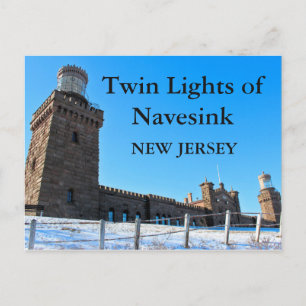 Twin Lights of Navesink, New Jersey Postcard
