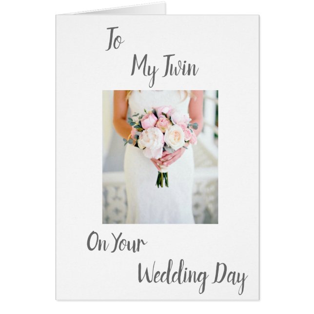 ***TWIN LOVE*** ON YOUR ***WEDDING DAY*** (Front)