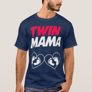 Twin Mama Baby Designs For Pregnancy Gift Premium T-Shirt