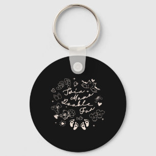 Twin Mama Valentine First Time Twin Mama Twin Mom Key Ring