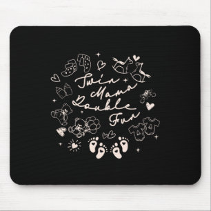 Twin Mama Valentine First Time Twin Mama Twin Mom Mouse Pad