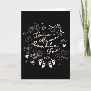Twin Mama Valentine First Time Twin Mama Twin Mum Card