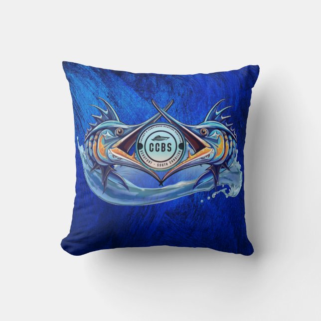 Twin Marlin Throw Pillow (Front)