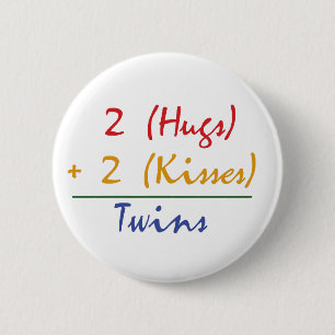 Twin Math 6 Cm Round Badge