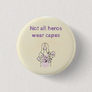 Twin Moms are Heros 3 Cm Round Badge