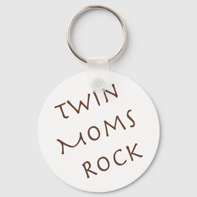 Twin Moms Rock Key Ring (Front)