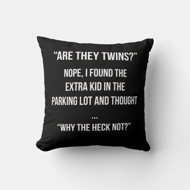 Twin Mum Twin Dad Twins Baby Gifts Design Cushion (Front)