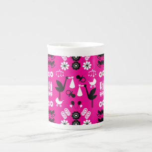 Twin Non Gender Stalk Delivery Bone China Mug