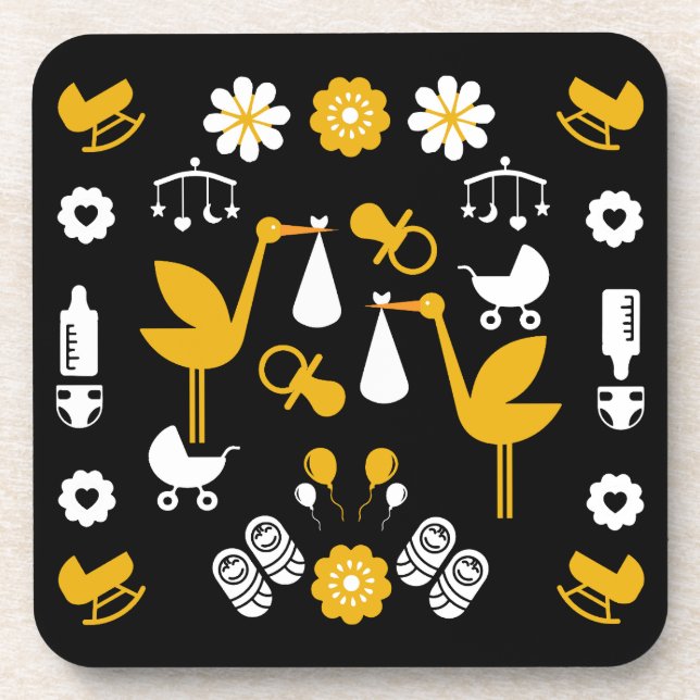 Twin Non Gender Stalk Delivery Coaster (Front)