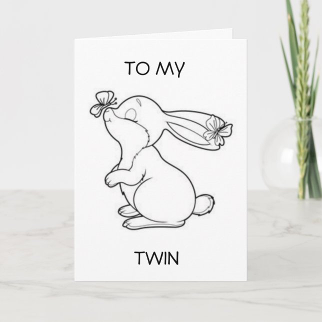 **TWIN** ON ***YOUR ANNIVERSARY*** CARD (Front)