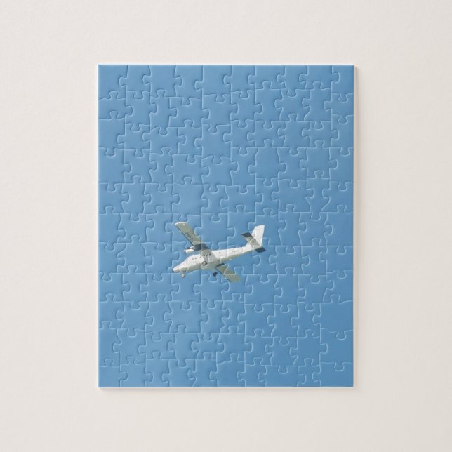 Twin Otter In Flight Jigsaw Puzzle (Vertical)
