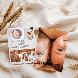Twin Overjoyed Thank you photo birth  Announcement