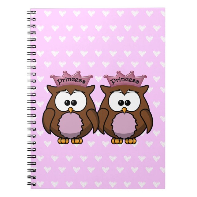 twin owl princesses notebook (Front)
