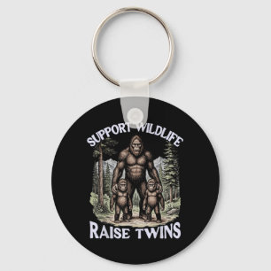 Twin Parent Mum Dad of Twins Support Wildlife Key Ring