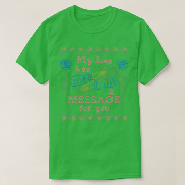 Twin Peaks Log Has A Message For You Needlepoint   T-Shirt (Design Front)