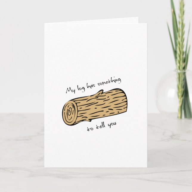 Twin peaks log Valentines day card (Front)