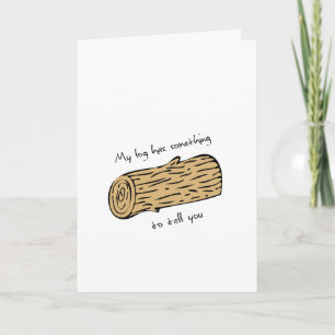 Twin peaks log Valentines day card