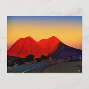 Twin Peaks or Sister Peaks, Alpine, TX Postcard