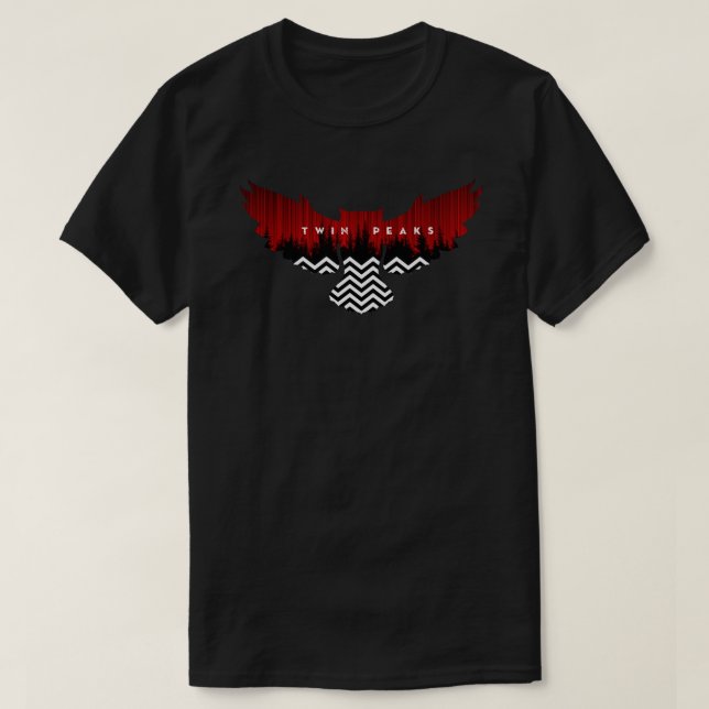 Twin Peaks Sticker T-Shirt (Design Front)